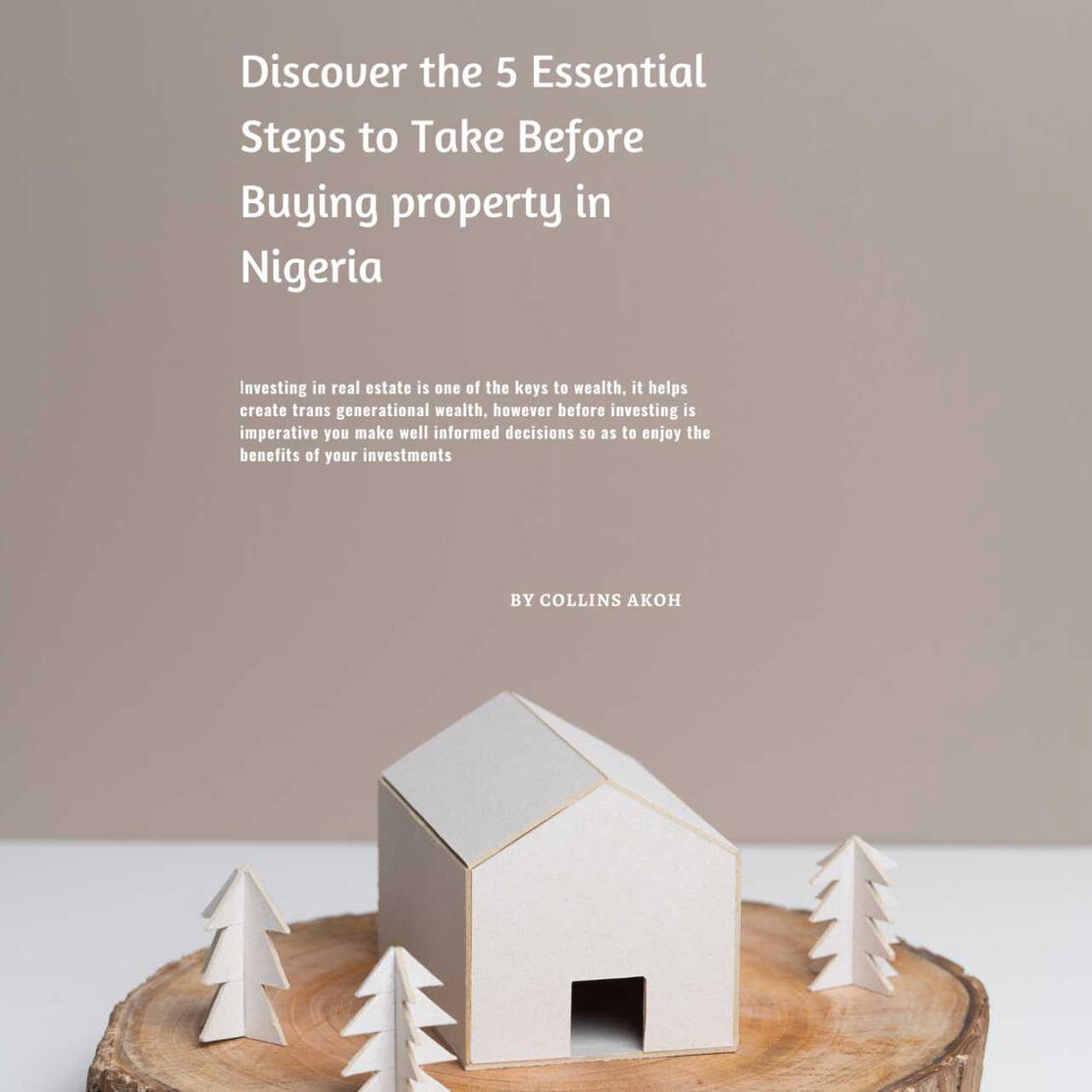 Real estate investment is a vehicle to wealth Creation that helps retain wealth, however it is imperative that before you engage in this venture you get the required Information. Get your Free copy of my Pdf report to help you make the right decision. It i